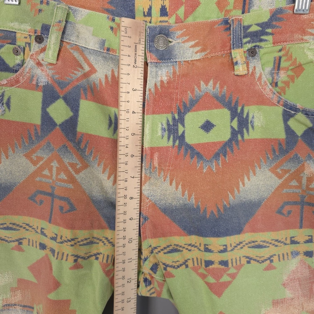 POLO RALPH LAUREN Men's Jeans 38X32 Varick Slim Straight Aztec 100% Cotton - Picture 5 of 16